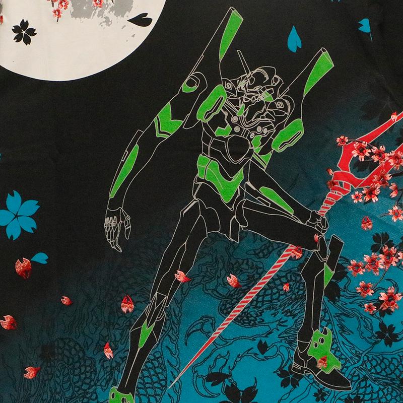 錦 nishiki × EVANGELION 雅桜 初号機 柄 和柄 半袖 Tシャツ 554217