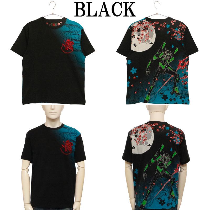 錦 nishiki × EVANGELION 雅桜 初号機 柄 和柄 半袖 Tシャツ 554217