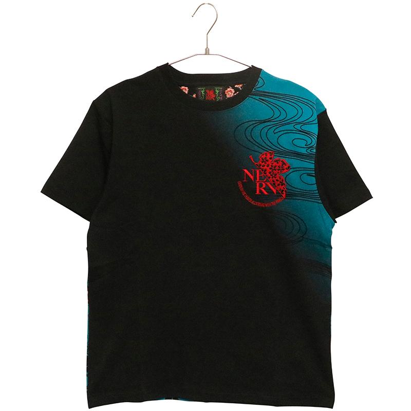 錦 nishiki × EVANGELION 雅桜 初号機 柄 和柄 半袖 Tシャツ 554217