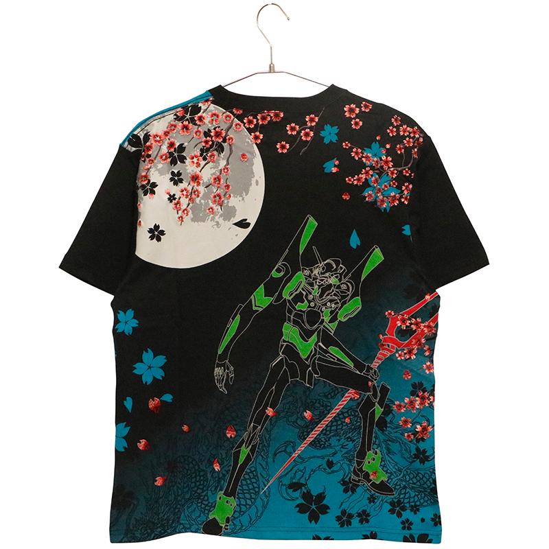 希少 エヴァンゲリオン 錦 NISHIKI ニシキ コラボ 初号機 飛龍 錦 nishiki × EVANGELION 雅桜 初号機 柄 和柄 半袖 Tシャツ 554217