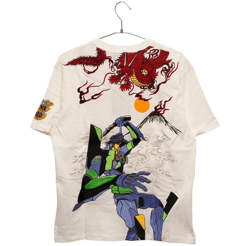 錦 nishiki × EVANGELION 初号機VS赤龍 柄 和柄 半袖 Tシャツ 554369