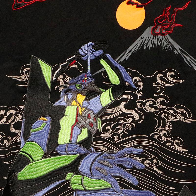 錦 nishiki × EVANGELION 初号機VS赤龍 柄 和柄 半袖 Tシャツ 554369