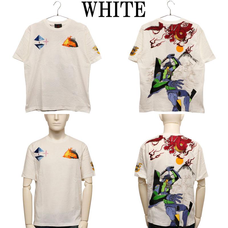 錦 nishiki × EVANGELION 初号機VS赤龍 柄 和柄 半袖 Tシャツ 554369
