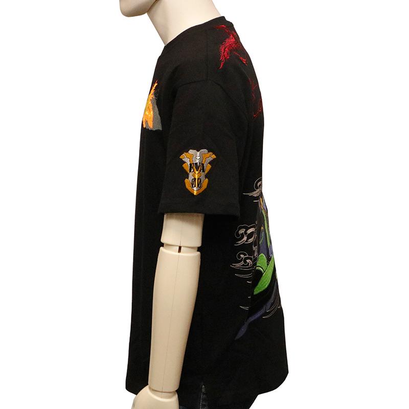 錦 nishiki × EVANGELION 初号機VS赤龍 柄 和柄 半袖 Tシャツ 554369