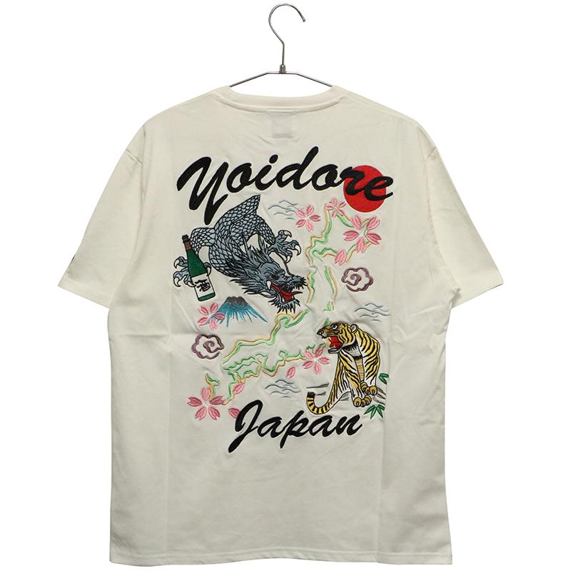 YOIDORE よいどれ スカ 刺繍 TEE 845511 半袖 Tシャツ ストリート