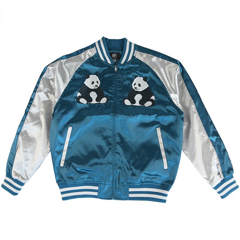 朧 スカジャン おぼろ パンダ 柄 刺繍 和柄 スカジャン 9003807 和柄