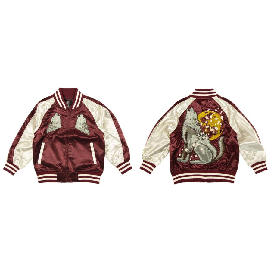 OBORO スカル 日本限定 スカジャン unisex サテン vintage 朧 スカジャン おぼろ がしゃ髑髏 柄 刺繍 和柄 スカジャン 9023821 和