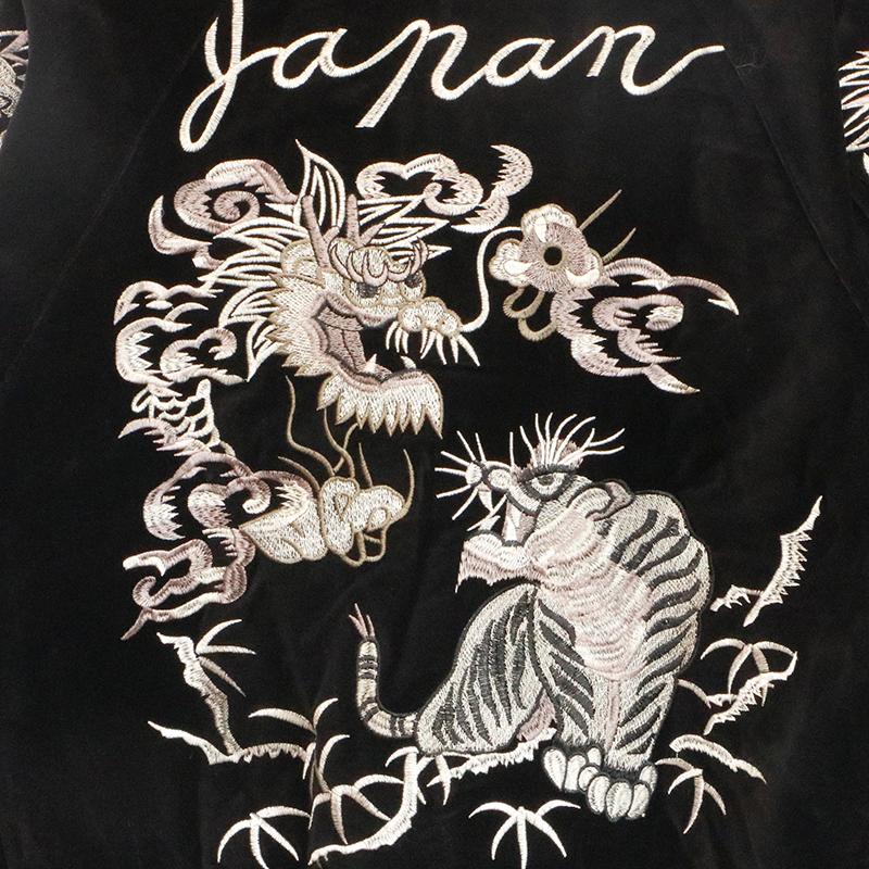 朧 スカジャン 別珍 おぼろ ビンテージ龍虎 刺繍 和柄 9033831 朧 スカジャン 別珍 おぼろ ビンテージ龍虎 刺繍 和柄 9033831