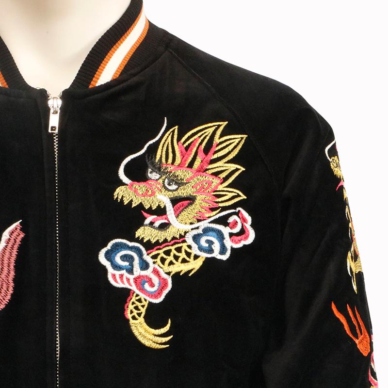 朧 スカジャン 別珍 おぼろ ビンテージ龍虎 刺繍 和柄 9033831 朧 スカジャン 別珍 おぼろ ビンテージ龍虎 刺繍 和柄 9033831