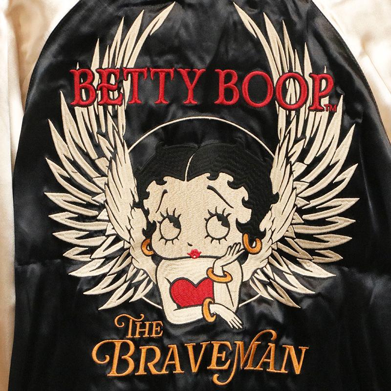 BETTY BOOP スカジャン THE BRAVEMAN × ベティブープ 刺繍 リバ BETTY BOOP スカジャン THE BRAVEMAN × ベティブープ 刺繍 リバ