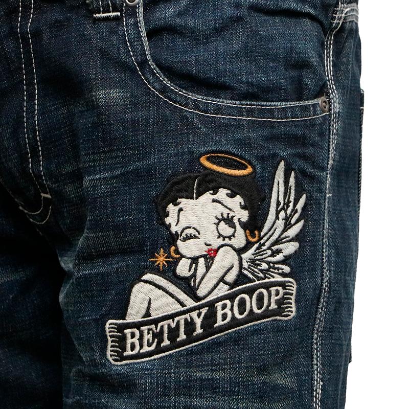 THE BRAVEMAN×BETTY BOOP エンジェル ベティ 刺繍 デニムパンツ BBB
