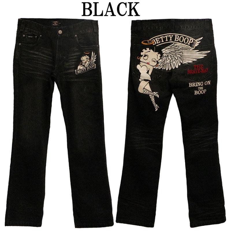THE BRAVEMAN×BETTY BOOP エンジェル ベティ 刺繍 デニムパンツ BBB