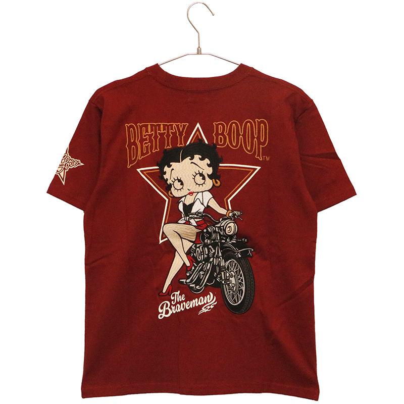 The BRAVEーMAN THE BRAVEMAN × BETTY BOOP バイク ベティ 刺繍