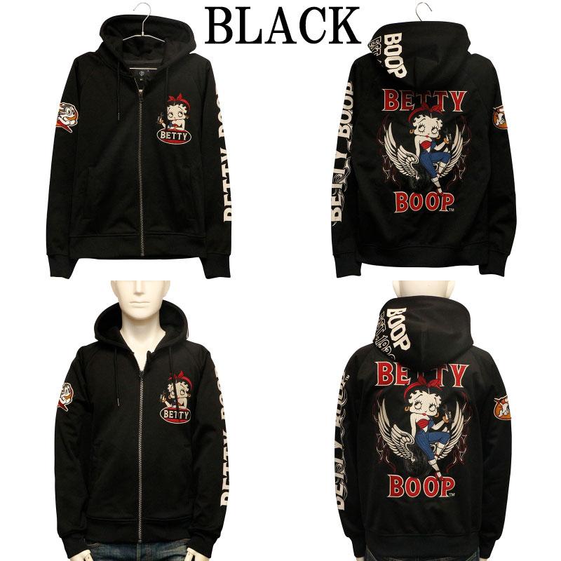 NEVERMIND × BETTY BOOP 整備士 ベティブープ 刺繍 表ワッフル × ストレッチ ボンディング FULL ZIP 長袖パーカー BBN-2522 長袖パーカー ウイング ホイル_2