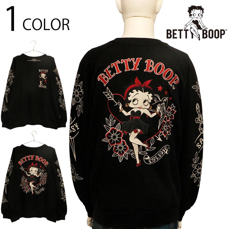 BETTY BOOP（ベティ ブープ） NEVERMIND × 刺繍 裏毛 オーバーサイズ