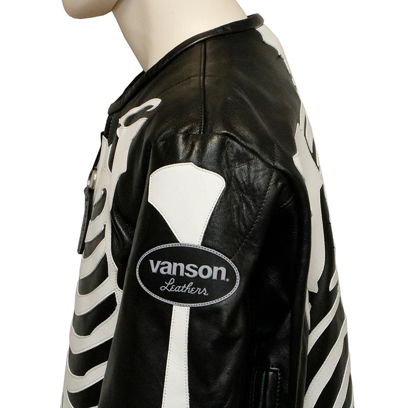 VANSON（バンソン） ボーンスカル レザー ジャケット BONEBLK ばんそん