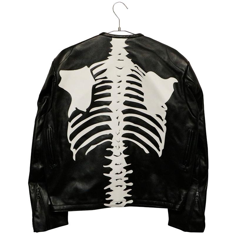 希少 VANSON バンソン シングル ライダース ジャケット スカル ボーン VANSON（バンソン） ボーンスカル レザー ジャケット BONEBLK ばんそん