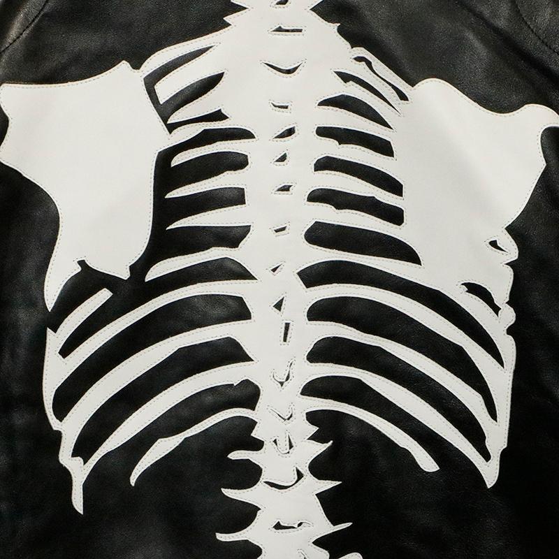 VANSON（バンソン） ボーンスカル レザー ジャケット BONEBLK ばんそん