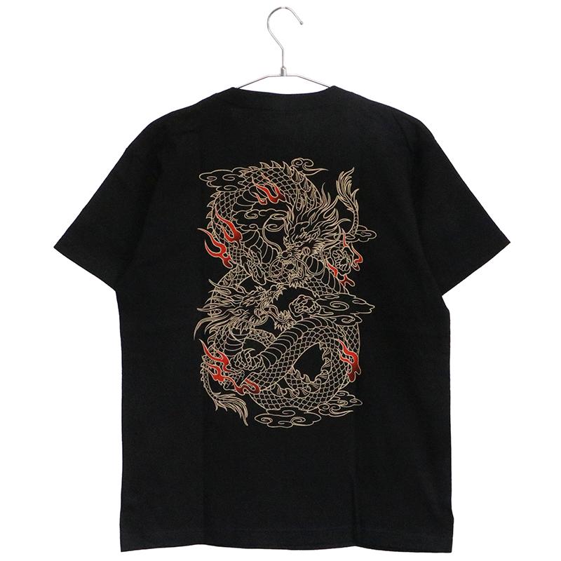 CHIGIRI × BSCギャラリー京都ドラゴン 和柄 半袖Tシャツ BSC-DRAGON