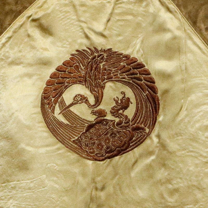 花旅楽団 × satori 双龍 刺繍 リバ−シブル 和柄 スカジャン BSSJ-001 古都古都別注 和柄 スカジャン ジャケット はなたびがくだん さとり 双龍 龍 暴れ龍 桜の画像