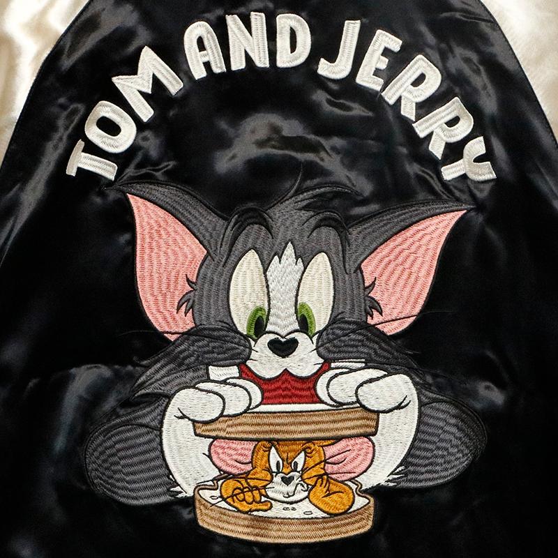 TOM and JERRY トムアンドジェリー 刺繍 リバ−シブル スカジャン BSTN