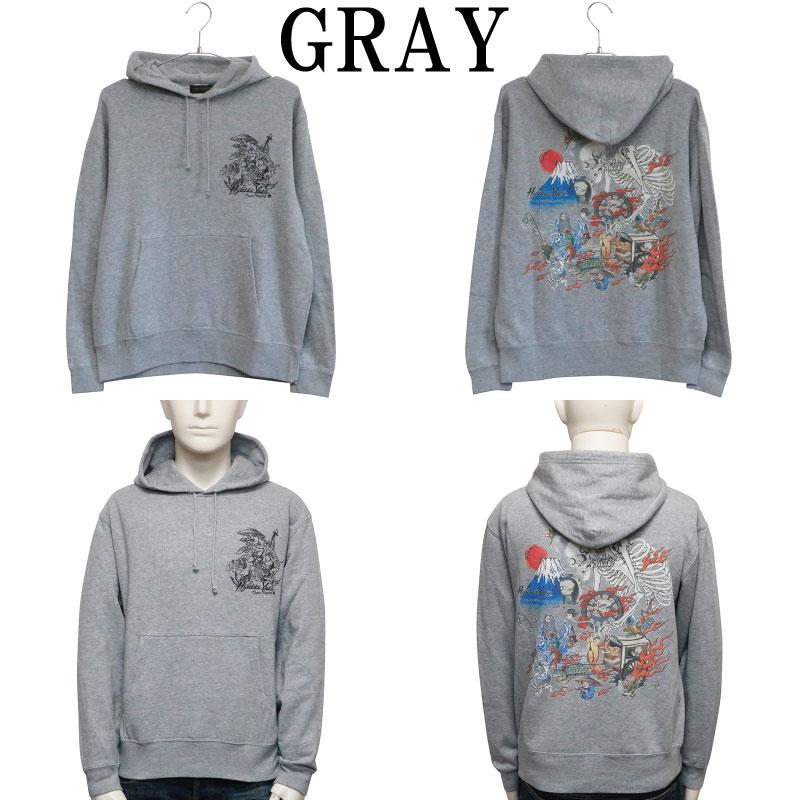 CHIGIRI ちぎり 妖怪 百鬼夜行 インクジェット プルパーカー