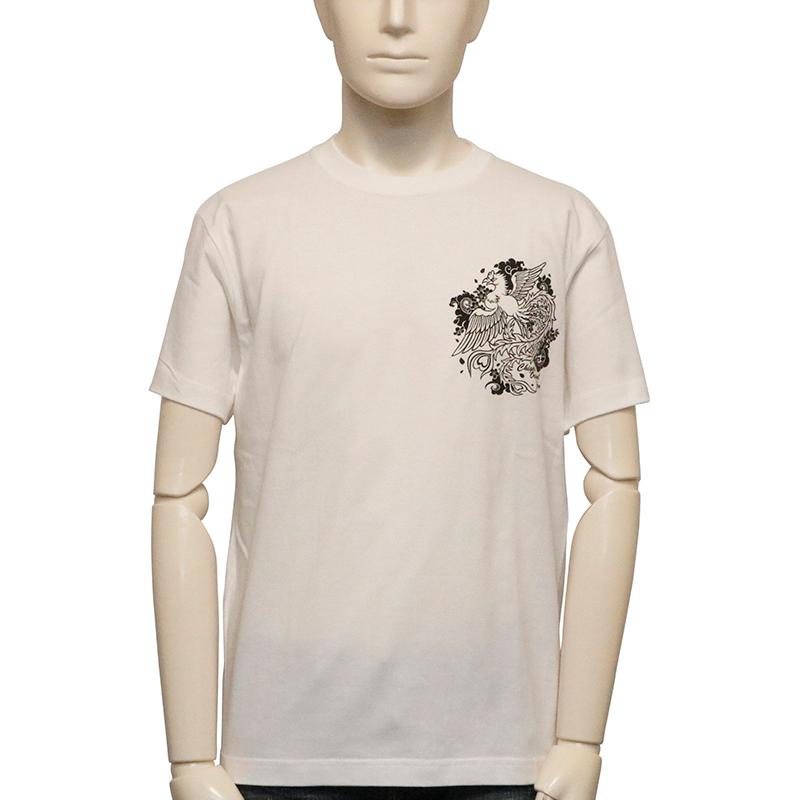 CHIGIRI ちぎり 鳳凰 柄 発泡プリント 和柄 半袖Tシャツ CHS50
