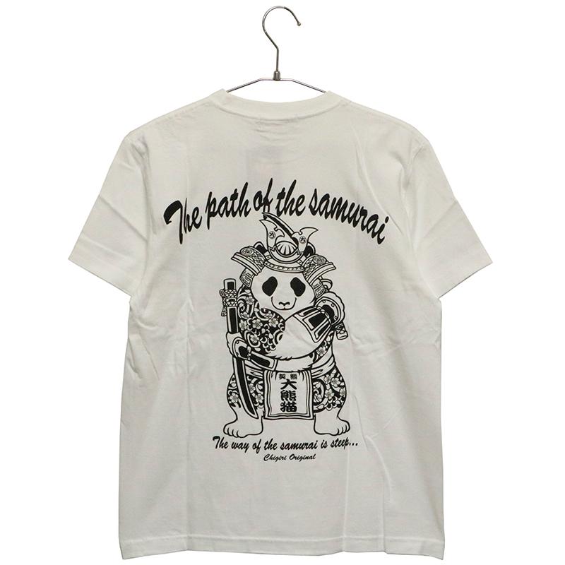 CHIGIRI ちぎり 甲冑パンダ フロスト加工 半袖Tシャツ CHS53-652 和柄