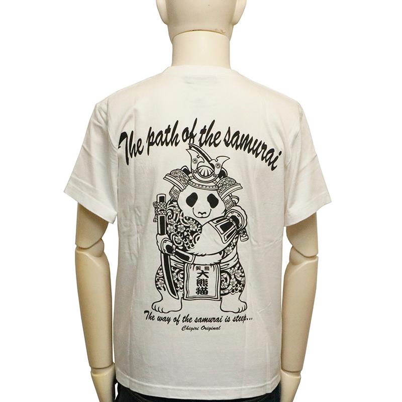 CHIGIRI ちぎり 甲冑パンダ フロスト加工 半袖Tシャツ CHS53-652 和柄
