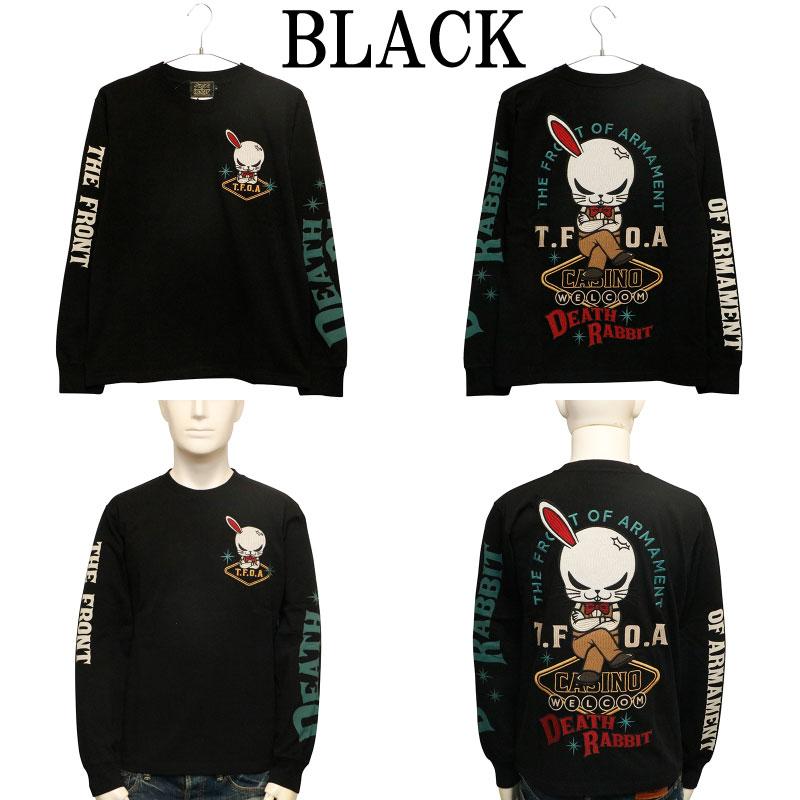 CROWS（クローズ） クローズ×WORST デスラビット 柄 刺繍 天竺 長袖T