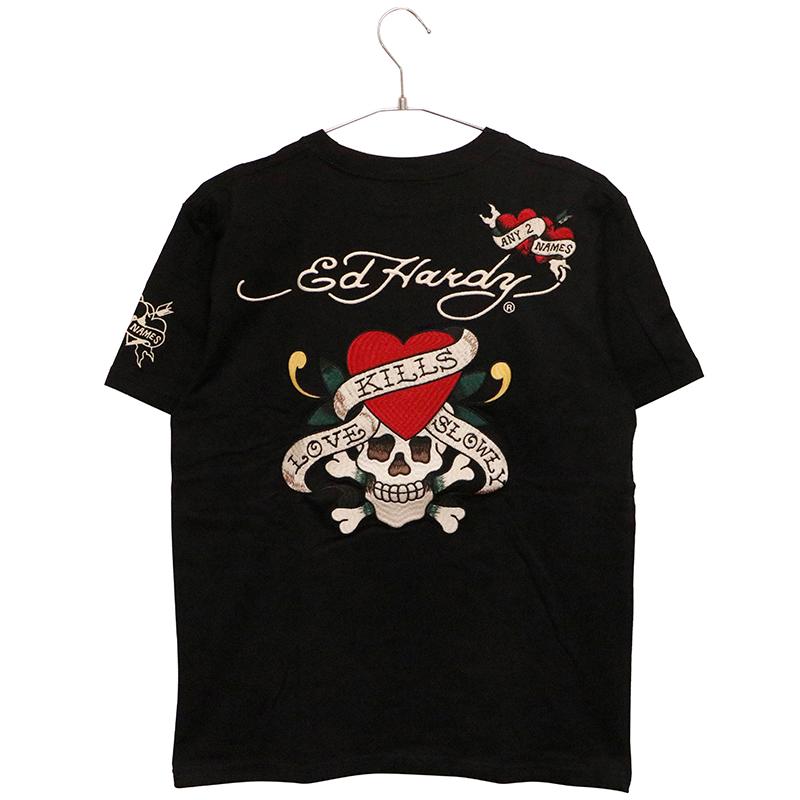 Ed Hardy ED HARDY エドハーディー ラブキル 刺繍 半袖 Tシャツ