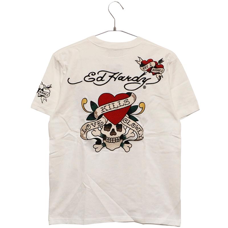 Ed Hardy ED HARDY エドハーディー ラブキル 刺繍 半袖 Tシャツ Ed Hardy ED HARDY エドハーディー ラブキル 刺繍 半袖 Tシャツ