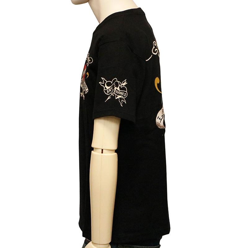 y2k❤️ 00s Ed Hardy 名作 ラブキル ラインストーン チュニック ED HARDY エドハーディー ラブキル 刺繍 半袖 Tシャツ （ EDH