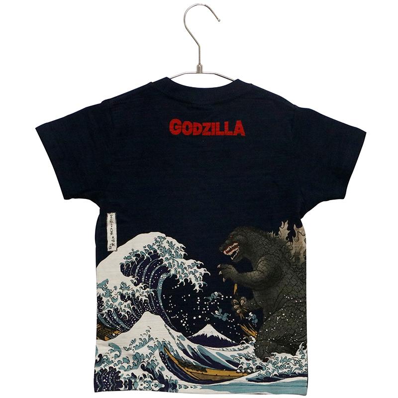 ゴジラ 富嶽三十六景 大怪獣ノ図 抜染 Tシャツ kidsサイズ GK-0001