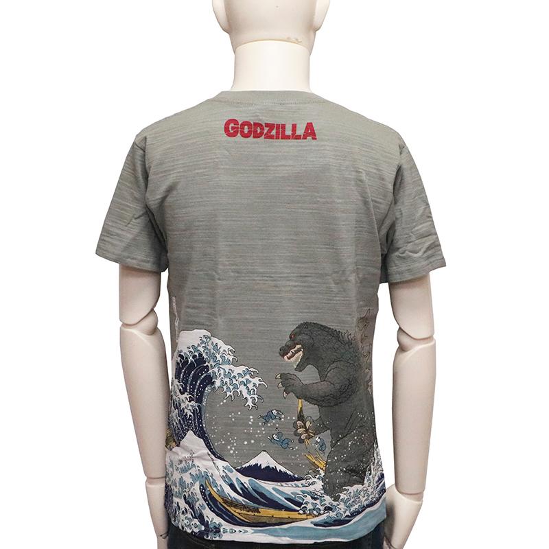 ゴジラ 富嶽三十六景 大怪獣ノ図 抜染 Tシャツ GS-0001 富嶽三十六景 葛飾北斎 抜染 Tシャツ tシャツ フォーカート GODZILLA ゴジラ 綿100％ スラブ天竺｜kyoto1207｜15