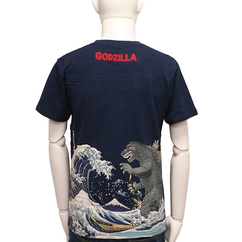 ゴジラ 富嶽三十六景 大怪獣ノ図 抜染 Tシャツ GS-0001 富嶽三十六景 葛飾北斎 抜染 Tシャツ tシャツ フォーカート GODZILLA ゴジラ 綿100％ スラブ天竺｜kyoto1207｜10