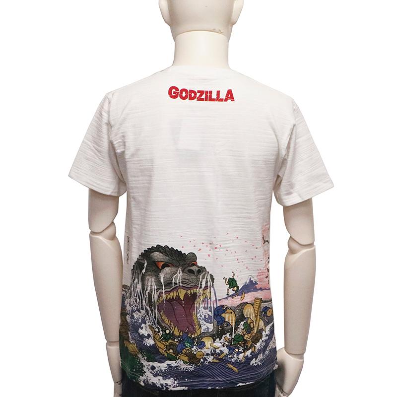 ゴジラ 富嶽三十六景 大怪獣桜之宴 抜染 Tシャツ GS-0003 大怪獣
