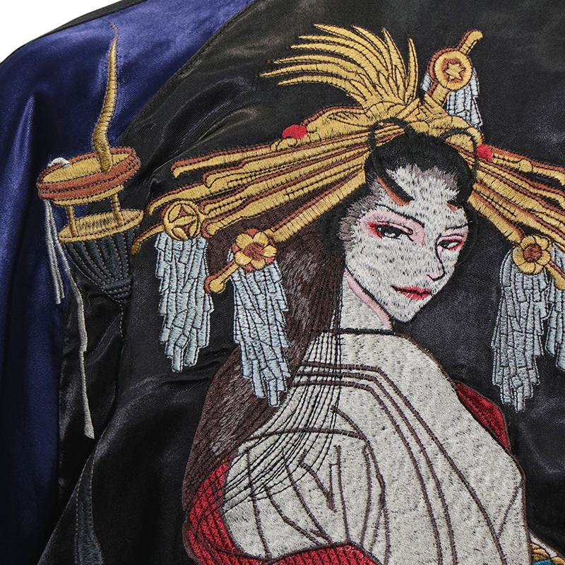 SATORI リバーシブル スカジャン 白虎×鷹 SATORIさとり桜白虎柄