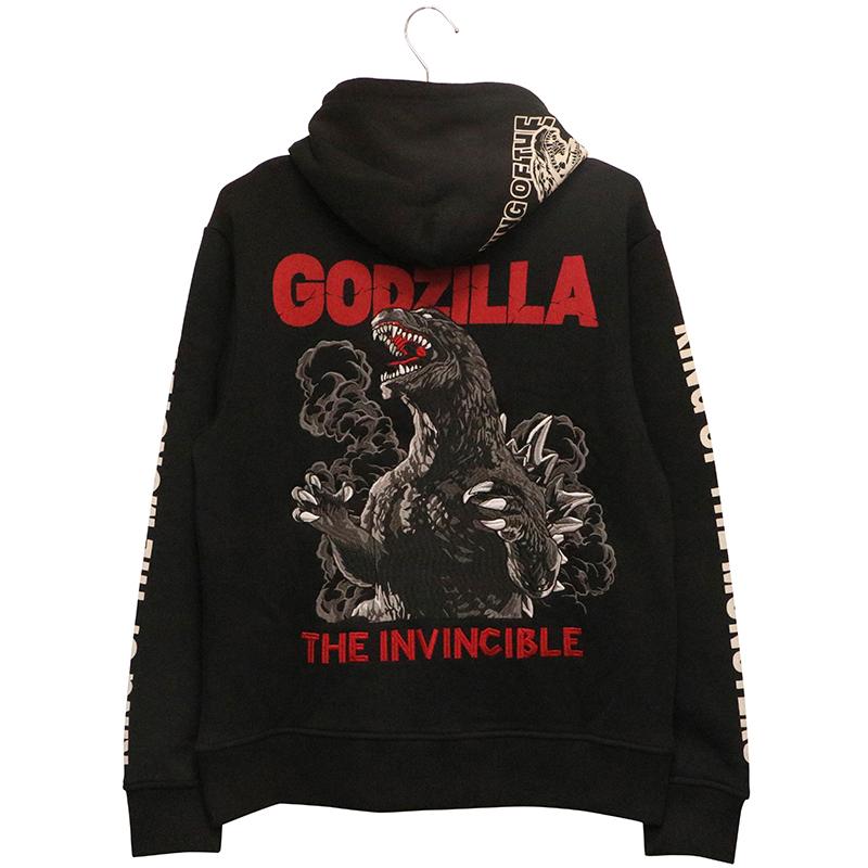 ゴジラ 刺繍 ZIP UP パーカー GZL-2404 ジップパーカー 東映 ゴジラ 刺繍 ZIP UP パーカー GZL-2404 ジップパーカー 東映
