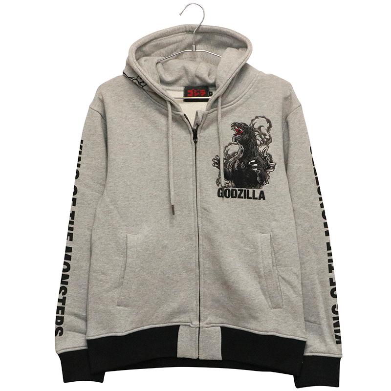 ゴジラ 刺繍 ZIP UP パーカー GZL-2404 ジップパーカー 東映 ゴジラ 刺繍 ZIP UP パーカー GZL-2404 ジップパーカー 東映