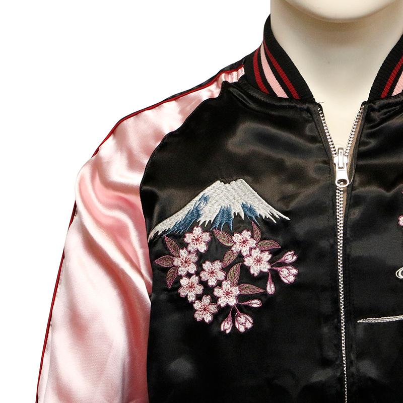 JAPANESQUE ジャパネスク 富士に舞妓 刺繍 和柄 リバーシブル