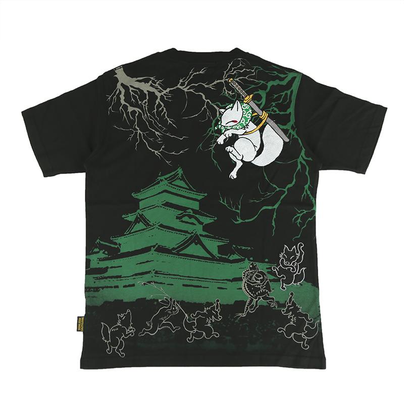 今昔 KON-JAKU 城にコソ泥 和柄 半袖Tシャツ KJ-260058 半袖 T