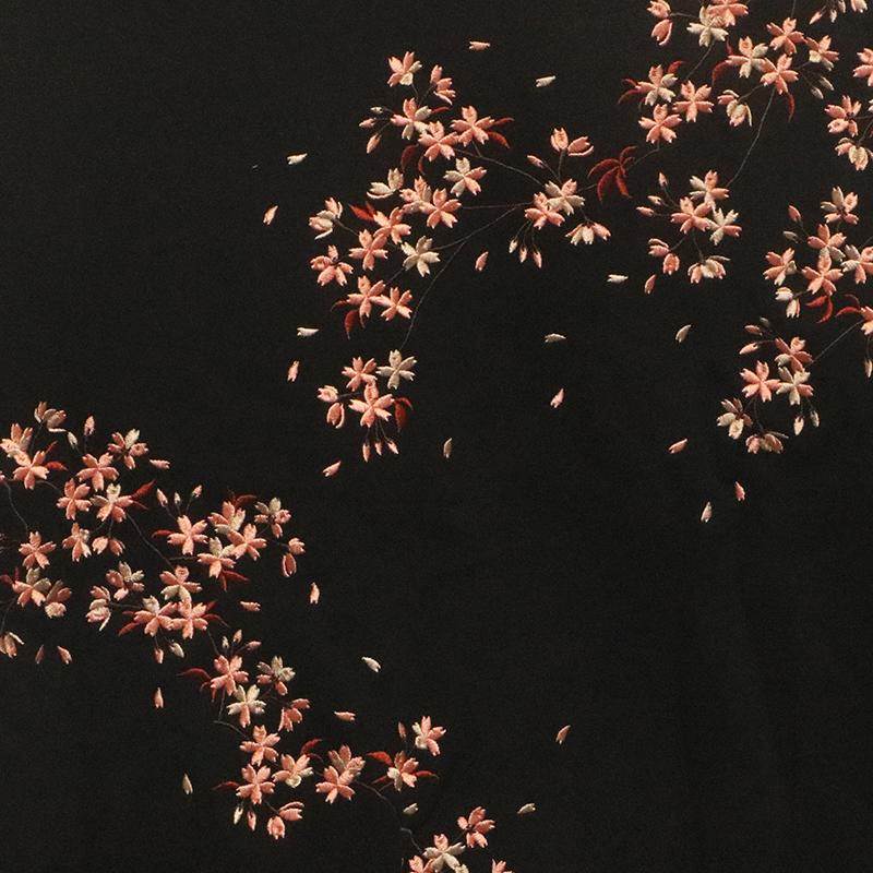 古都古都 ことこと 桜 柄 刺繍 ZIP UP パーカー KTPK-009 和柄 長袖