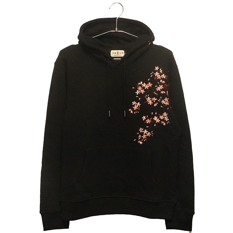 古都古都 ことこと 桜 柄 刺繍 プル パーカー KTPK-010 和柄 長袖