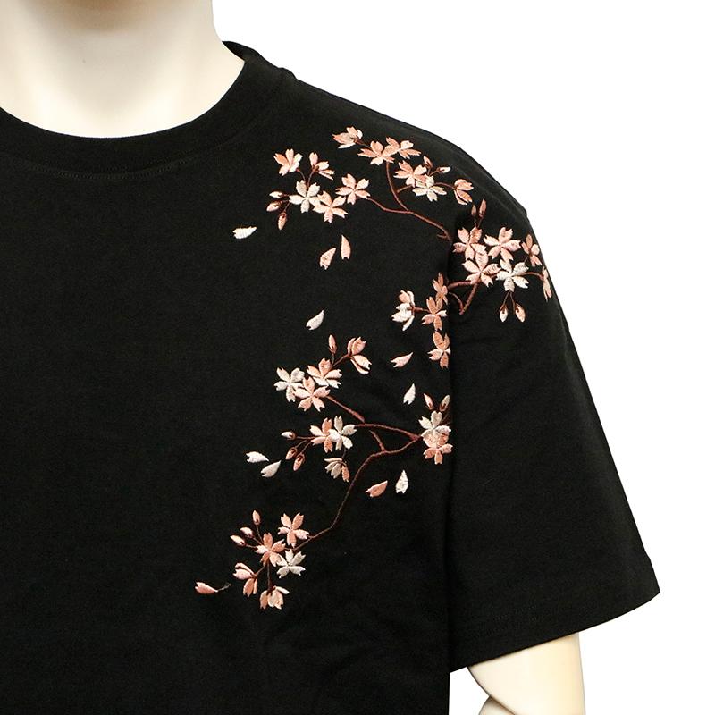 古都古都 コトコト 桜犬 柄 刺繍 和柄 半袖Tシャツ KTST-009 和柄