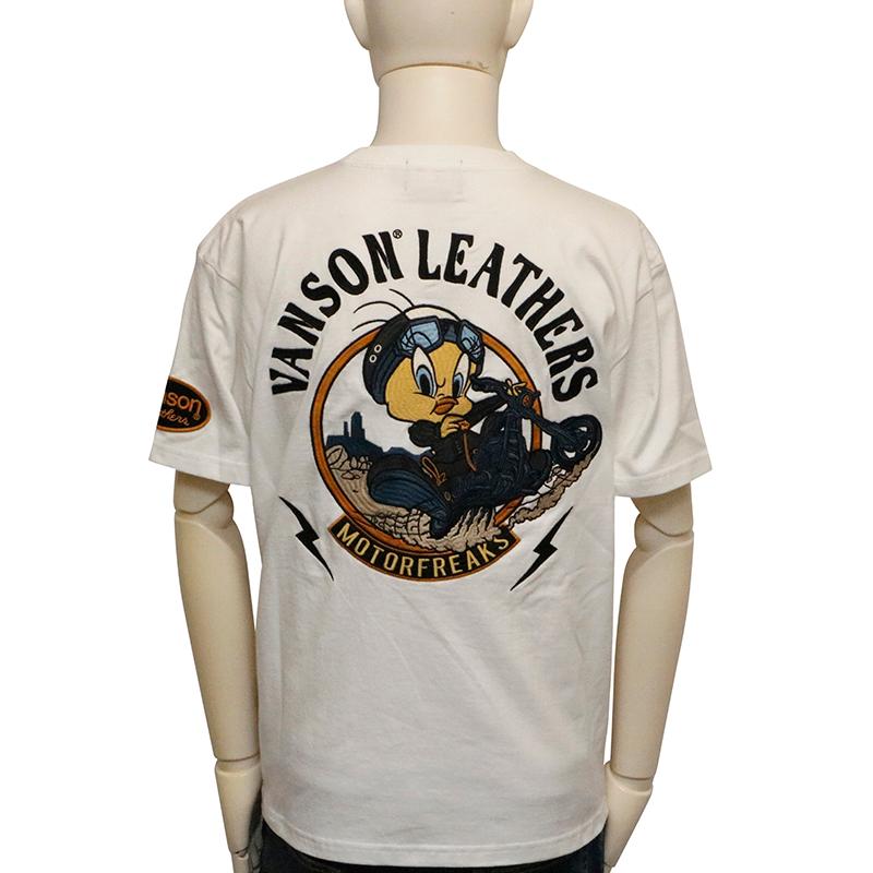 ＊VANSON×ルーニー・テューンズ 刺繍 半袖Tシャツ トップス M VANSON - ＊VANSON×ルーニー・テューンズ 刺繍 半袖Tシャツ