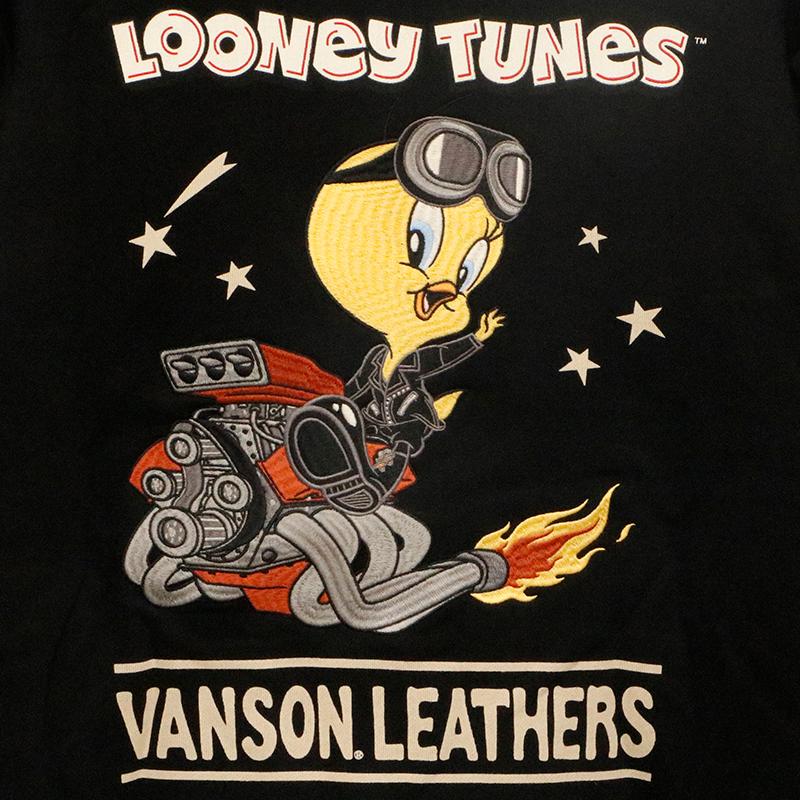 VANSON（バンソン） × LOONEY TUNES トゥイーティー 刺繍 裏毛 F/Z 