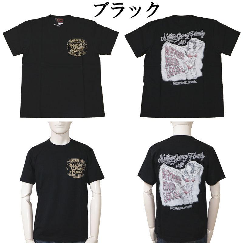 NATIVE GANG FAMILY フラッグガール インクジェット 半袖Tシャツ