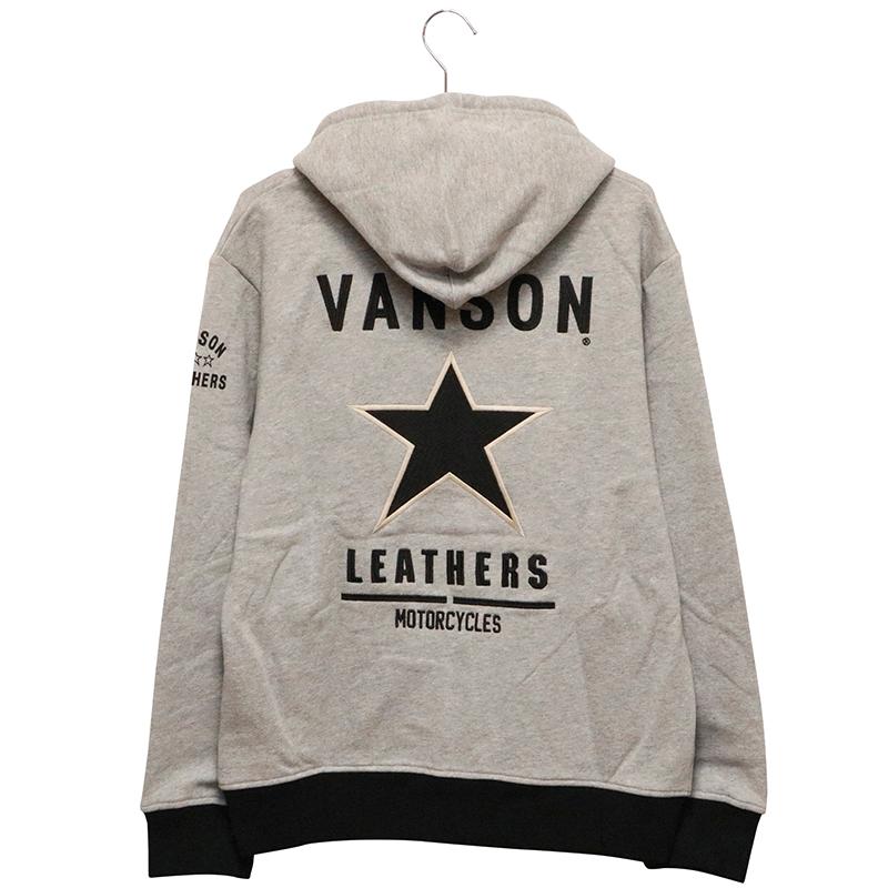 新品バンソンvanson✖︎ウイングスターデザイン 裏毛ジップパーカー バンソン VANSON ヒューマンボーン 裏毛 スタンドカラー ジップ