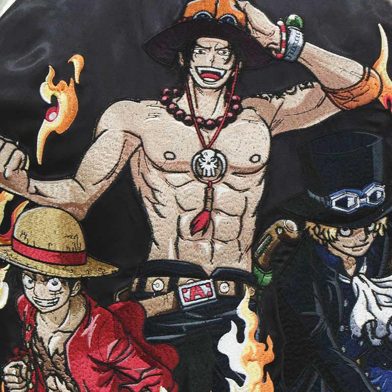 TEN STRIKE × ONEPIECE 義兄弟 ルフィ エース サボ 刺繍 リバーシブル